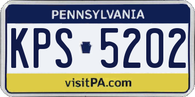 PA license plate KPS5202