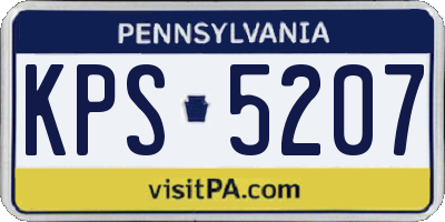PA license plate KPS5207
