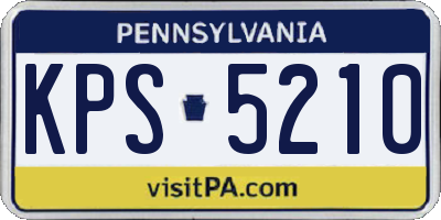 PA license plate KPS5210