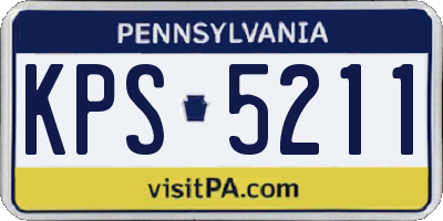 PA license plate KPS5211