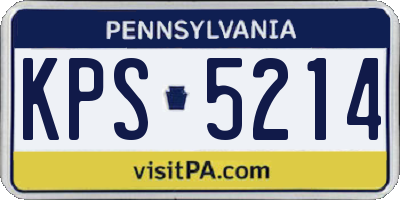 PA license plate KPS5214