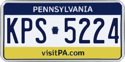 PA license plate KPS5224