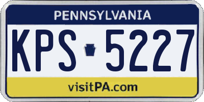 PA license plate KPS5227