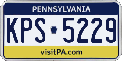PA license plate KPS5229
