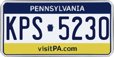 PA license plate KPS5230