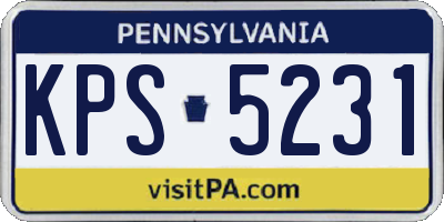 PA license plate KPS5231