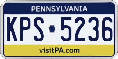 PA license plate KPS5236
