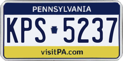 PA license plate KPS5237