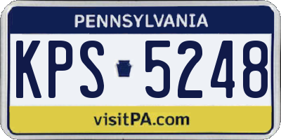 PA license plate KPS5248