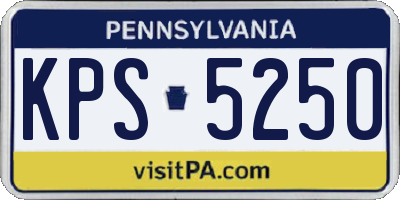 PA license plate KPS5250