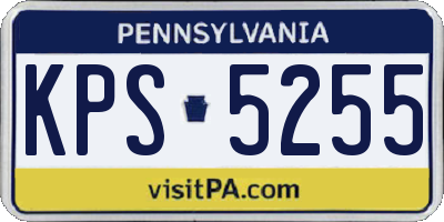 PA license plate KPS5255