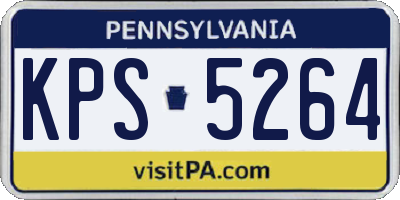 PA license plate KPS5264