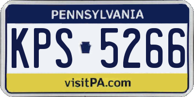 PA license plate KPS5266