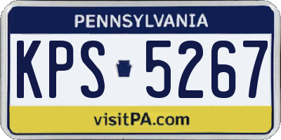 PA license plate KPS5267
