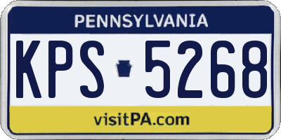 PA license plate KPS5268