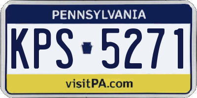 PA license plate KPS5271