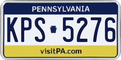 PA license plate KPS5276