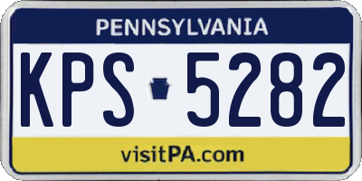 PA license plate KPS5282