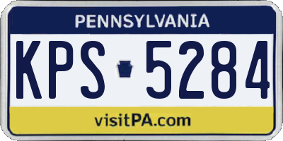 PA license plate KPS5284