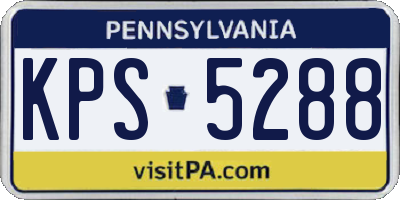 PA license plate KPS5288