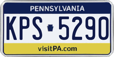 PA license plate KPS5290