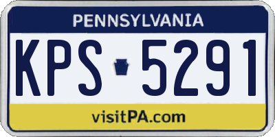 PA license plate KPS5291