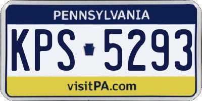 PA license plate KPS5293