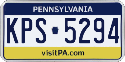 PA license plate KPS5294