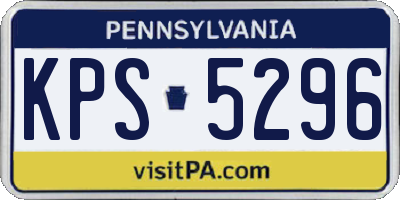 PA license plate KPS5296