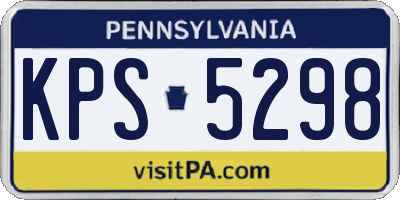 PA license plate KPS5298