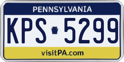 PA license plate KPS5299