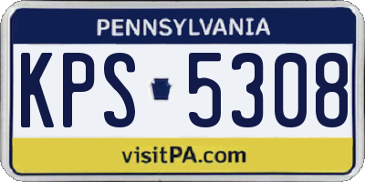 PA license plate KPS5308
