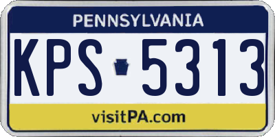 PA license plate KPS5313