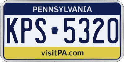 PA license plate KPS5320