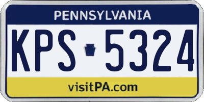 PA license plate KPS5324