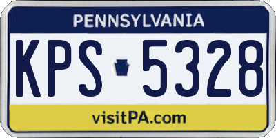 PA license plate KPS5328