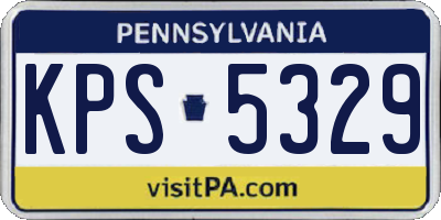 PA license plate KPS5329