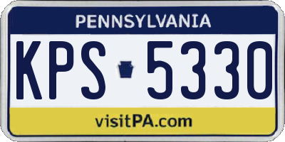 PA license plate KPS5330