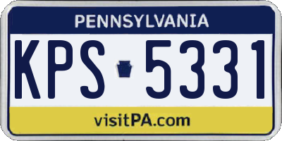 PA license plate KPS5331