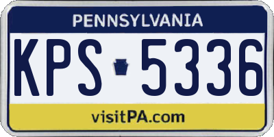 PA license plate KPS5336
