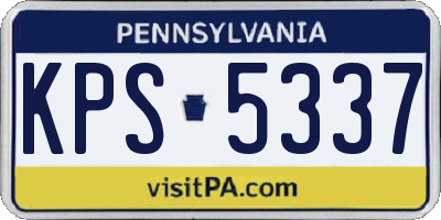 PA license plate KPS5337