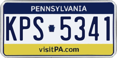 PA license plate KPS5341