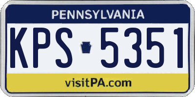 PA license plate KPS5351