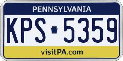 PA license plate KPS5359