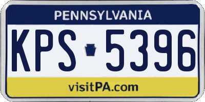 PA license plate KPS5396
