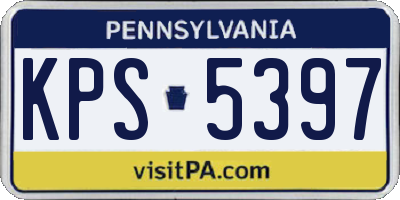 PA license plate KPS5397