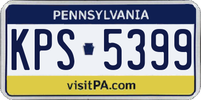 PA license plate KPS5399