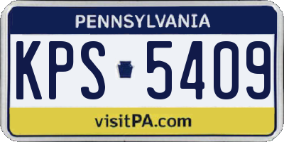 PA license plate KPS5409