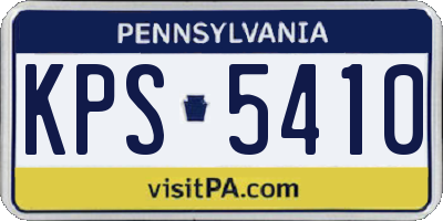 PA license plate KPS5410