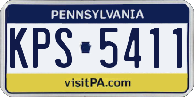 PA license plate KPS5411